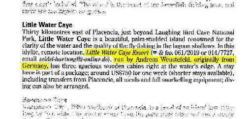 from: Peter Eltringham: The Rough Guides: Belize (1.Ed.), pg.188